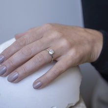 Load image into Gallery viewer, Cushion Cut Solitaire in White Gold - Malleable Jewellers
