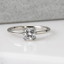 Load image into Gallery viewer, Cushion Cut Solitaire in White Gold - Malleable Jewellers
