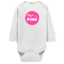 Load image into Gallery viewer, Boys Wear Pink Long Sleeve Bodysuit
