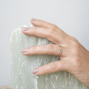 Diamond Chevron Ring in White Gold - Malleable Jewellers