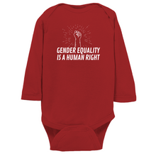 Load image into Gallery viewer, Gender Equality is a Human Right Long Sleeve Bodysuit
