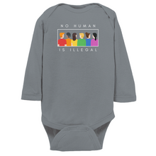 Load image into Gallery viewer, No Human is Illegal Long Sleeve Bodysuit
