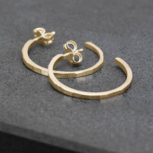 Load image into Gallery viewer, Flash Hoops in Yellow Gold - Malleable Jewellers
