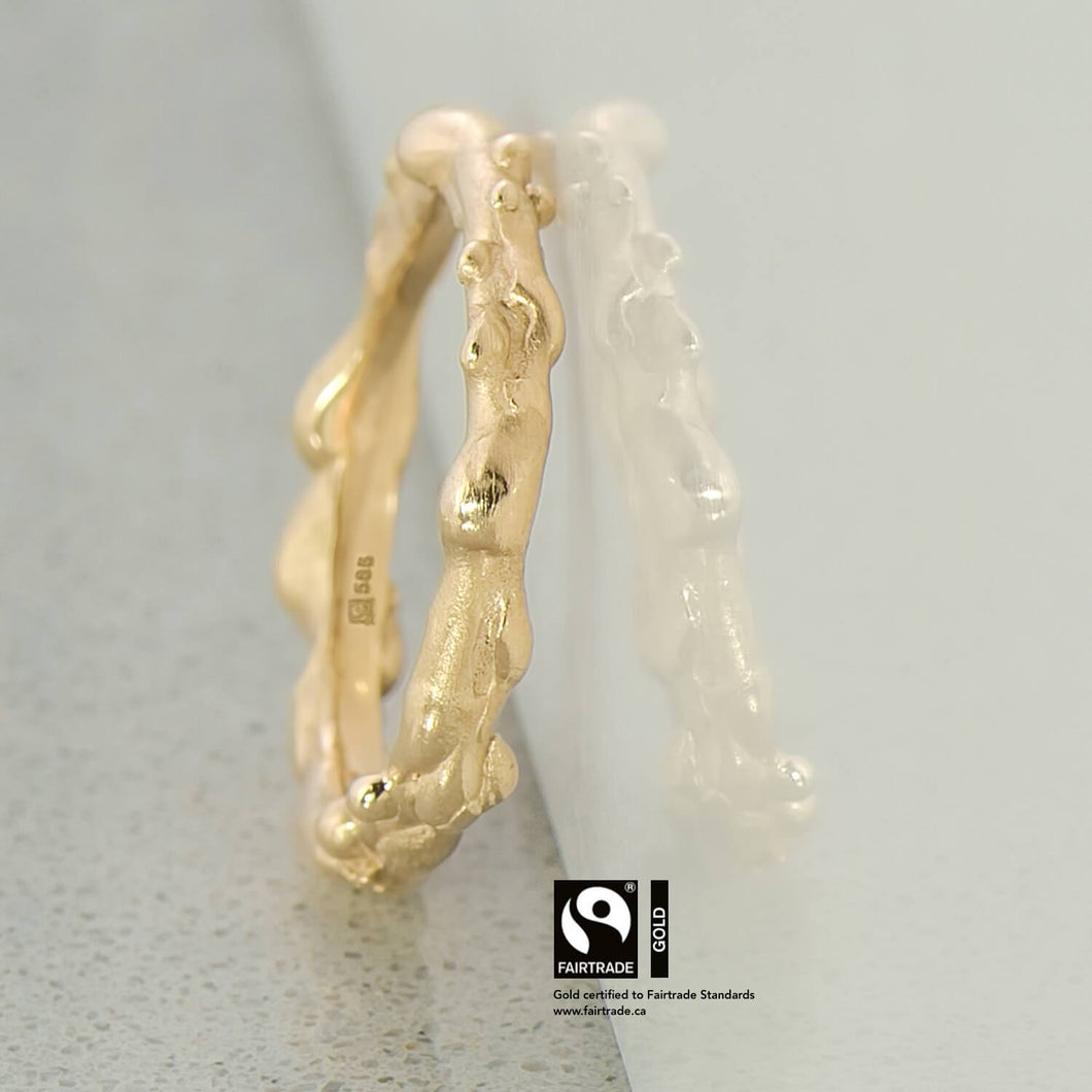 Globular Ring with Fairtrade Certified Gold