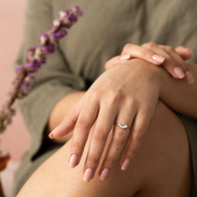 Load image into Gallery viewer, Half Moon Diamond Ring in Rose Gold - Malleable Jewellers
