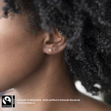 Load image into Gallery viewer, Hammer Finished Studs in Fairtrade Certified Gold - Malleable Jewellers
