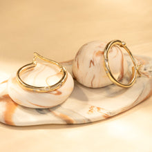 Load image into Gallery viewer, Irregular Diamond Hoops in Yellow Gold - Malleable Jewellers
