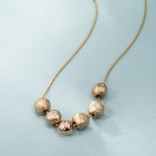 Load image into Gallery viewer, Luxe Nugget Diamond Necklace in Yellow and Rose Gold - Malleable Jewellers
