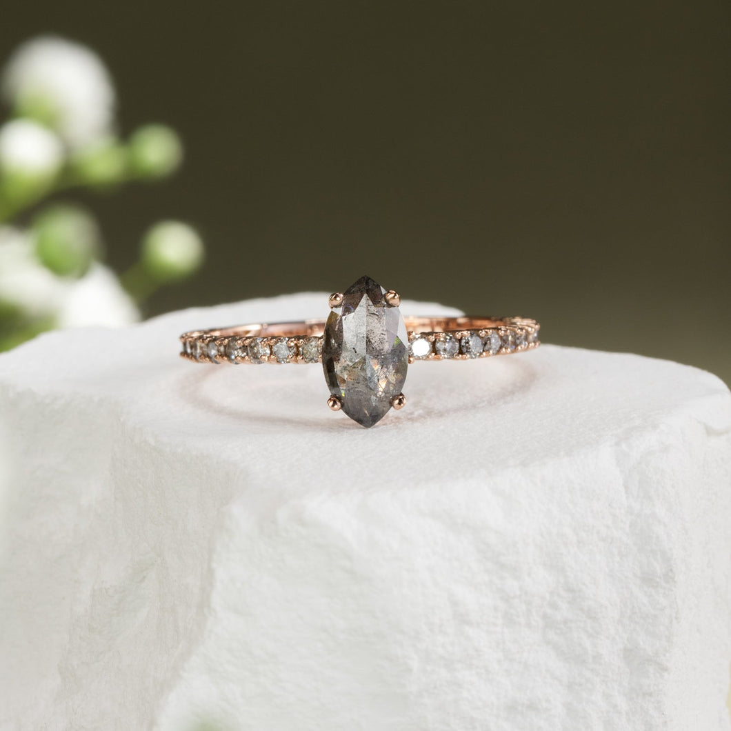 Marquise Eternity Ring in Fairmined Certified Gold - Malleable