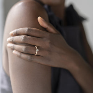 Molten Solitaire in Yellow Gold