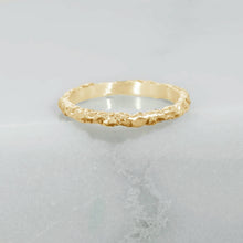 Load image into Gallery viewer, Molten Stacker in Recycled Yellow Gold - Malleable Jewellers
