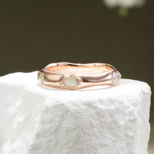 Load image into Gallery viewer, Organic Opal Eternity in Rose Gold - Malleable
