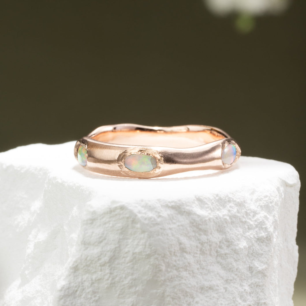 Organic Opal Eternity in Rose Gold - Malleable