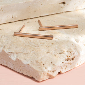 Rectangular Droplets in Rose Gold