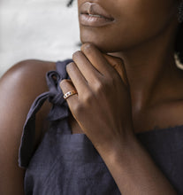 Load image into Gallery viewer, Sapphire Trio Kimberlite Ring in Rose Gold - Malleable Jewellers
