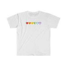 Load image into Gallery viewer, Pixelated Pride Hearts Tee
