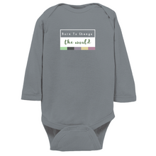 Load image into Gallery viewer, Born to Change the World Long Sleeve Bodysuit
