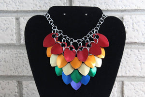 Rainbow Pride Scalemaille Necklace