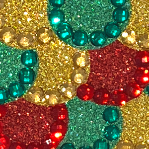 ROCKAFELLA Christmas Tree Glitter & Gem Nipple Pasty, Nipple Cover (2pcs) for Lingerie Festivals Carnival Burlesque Rave