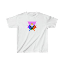 Load image into Gallery viewer, Kids-size Pink Progress Pride Maple Tee
