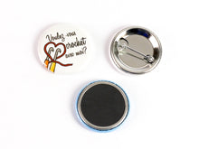 Load image into Gallery viewer, Knotty Hooker Crochet Pinback Buttons or Strong Ceramic Magnets
