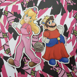 Princess Peach & Mario Outfit Swap Stickers