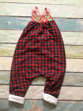 Load image into Gallery viewer, Size 7 lined flannel overalls
