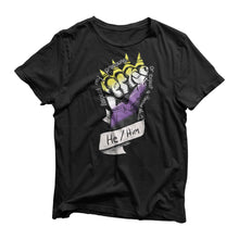 Load image into Gallery viewer, Nonbinary Respect My Pronouns Tee | Nonbinary Pride Tee | Enby Tshirt | LGBTQ+ Shirts
