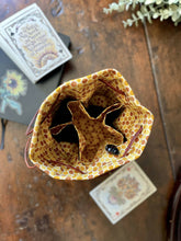 Load image into Gallery viewer, bag of bee-holding - drawstring dice or project bag
