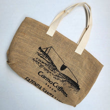 Load image into Gallery viewer, upcycled tote bag - Cafe Imports BACK
