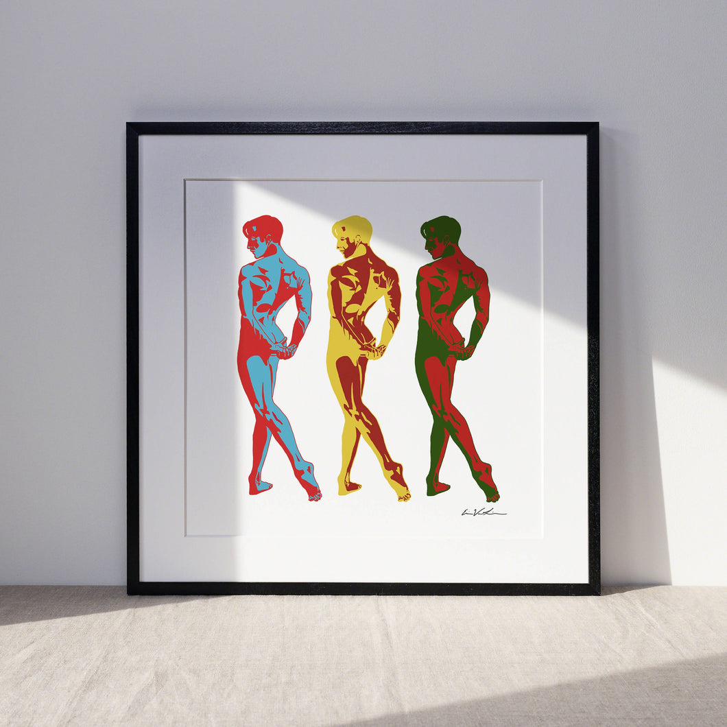 Male Dancers Art Print (unframed)