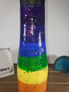 Hand Painted Rainbow Pride 25 oz pushtop stainless steel water bottle