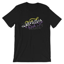 Load image into Gallery viewer, Gender Rebel Relaxed Fit Tee | Non-Binary Pride Shirt | LGBTQ+ Tshirt | Enby Shirts
