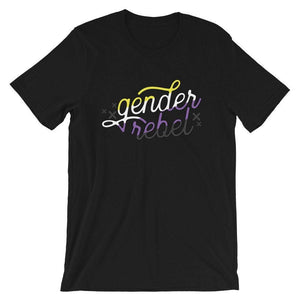 Gender Rebel Relaxed Fit Tee | Non-Binary Pride Shirt | LGBTQ+ Tshirt | Enby Shirts