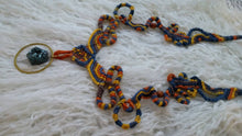 Load image into Gallery viewer, Macrame necklace yellow blue multicolour
