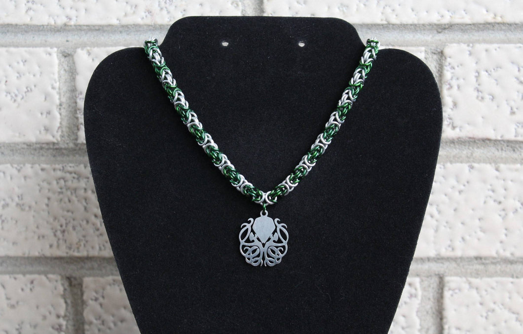Cthulhu Byzantine Weave Chainmaille Necklace