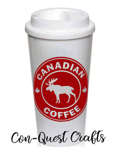 Canadian Coffee Permanent Adhesive Decal - DECAL ONLY