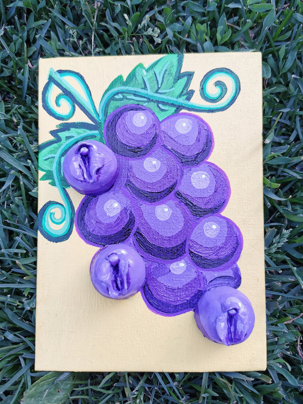 Grape Vulva Painting