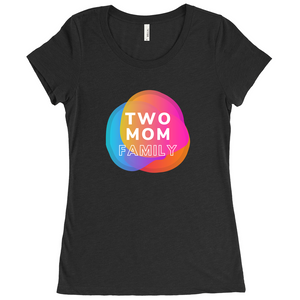 Two Mom Family Fitted T-Shirt