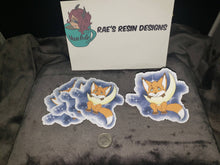 Load image into Gallery viewer, Hanging From The Moon - Vinyl Fox Sticker
