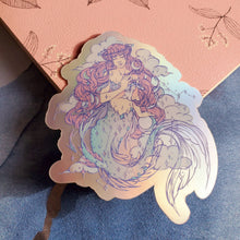 Load image into Gallery viewer, GALAXY MERMAID STICKER (MATTE HOLOGRAPHIC)

