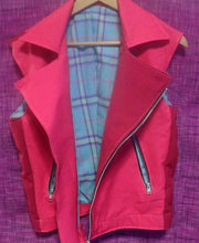 Load image into Gallery viewer, One Of A Kind - Two Tone Pink Biker Style Vest
