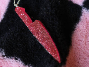 Hot Pink Knife Necklace- Made To Order Kawaii Jewelry