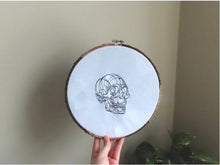 Load image into Gallery viewer, Scull No Cross Bones - Embroidery Wall Art
