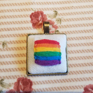 Rainbow LGBTQ pride necklace