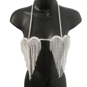 SPARKLE MONROE Rhinestone Body Chains / Bra Body Jewelry for Lingerie Rave Burlesque Festivals