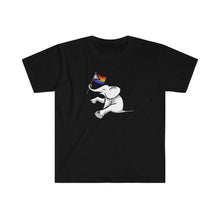 Load image into Gallery viewer, White Elephant Holiday Pride Flag Tee
