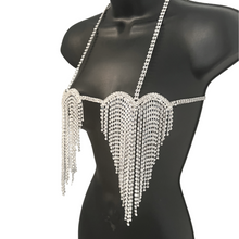 Load image into Gallery viewer, SPARKLE MONROE Rhinestone Body Chains / Bra Body Jewelry for Lingerie Rave Burlesque Festivals
