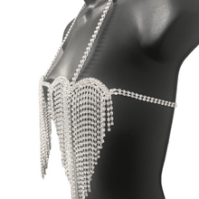 Load image into Gallery viewer, SPARKLE MONROE Rhinestone Body Chains / Bra Body Jewelry for Lingerie Rave Burlesque Festivals
