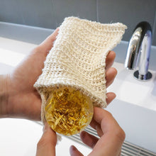Load image into Gallery viewer, Soap Saver | Exfoliating Sisal Bag, Pouch | Washcloth, Mitt, Puff for Shower, Bathroom | Zero Waste | Plantish | Mother&#39;s Day Gifts
